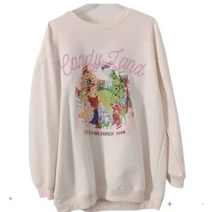 Candy Land XL Nostalgic Creamy White Sweatshirt